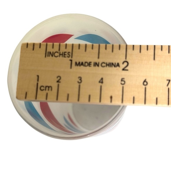 Vintage Dairy Queen Frosted Glass Highball Tumbler Retro Red and Blue Pattern - Picture 8 of 8